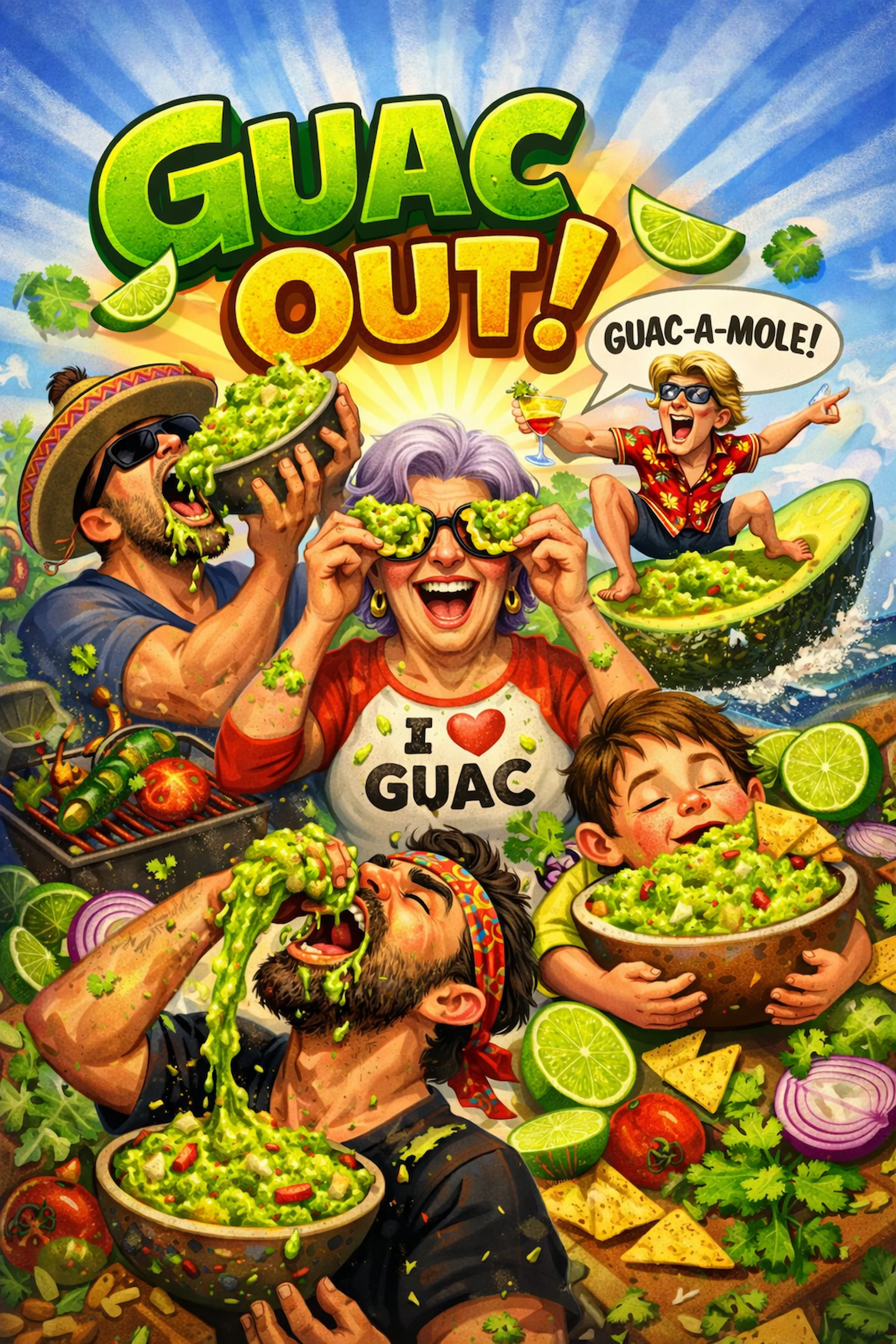 Guac Out poster illustration